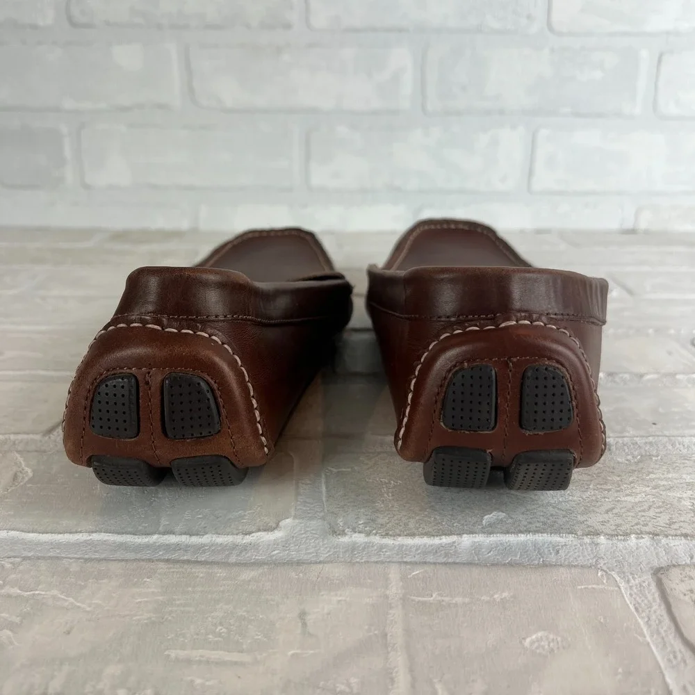 J.‎ Crew Driving Loafers Moccasins Mens 10.5 Brown Leather Slip On Casual Flats